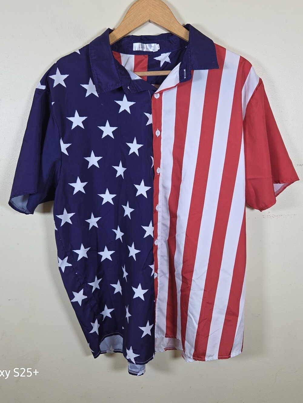 Dress For Adventure American Flag Button-Down XL Shirt July 4th Independence Day